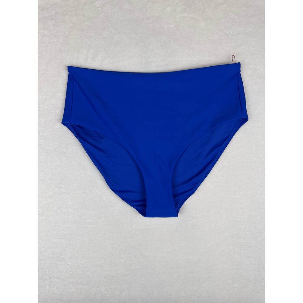 NWOT Quince Cobalt Blue High Waisted Bikini Bottoms Size Small